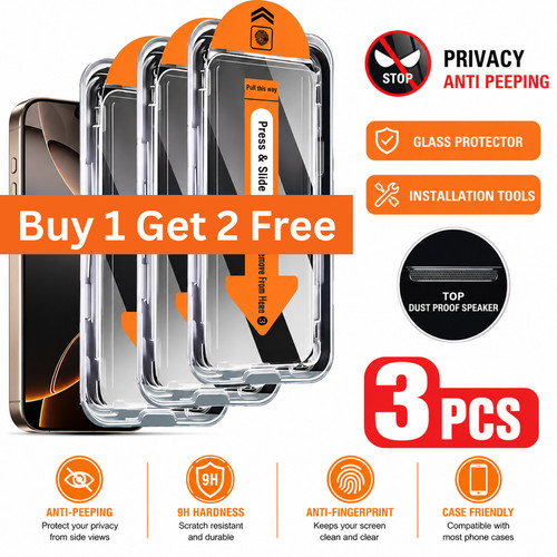 Privacy tempered glass screen - glass,